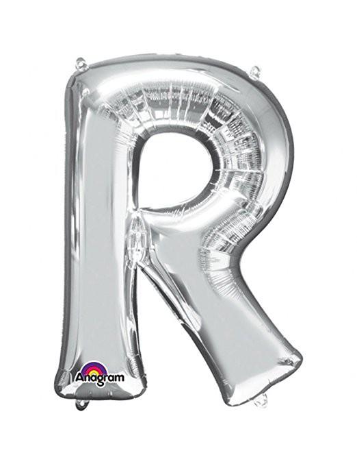 Balloon Foil Letter R Silver 40cm