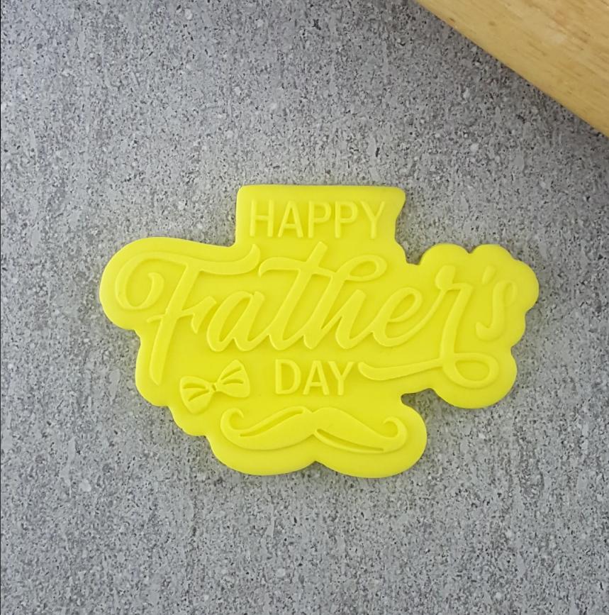 Happy Fathers Day Cookie/Biscuit Cutter And Debosser Set