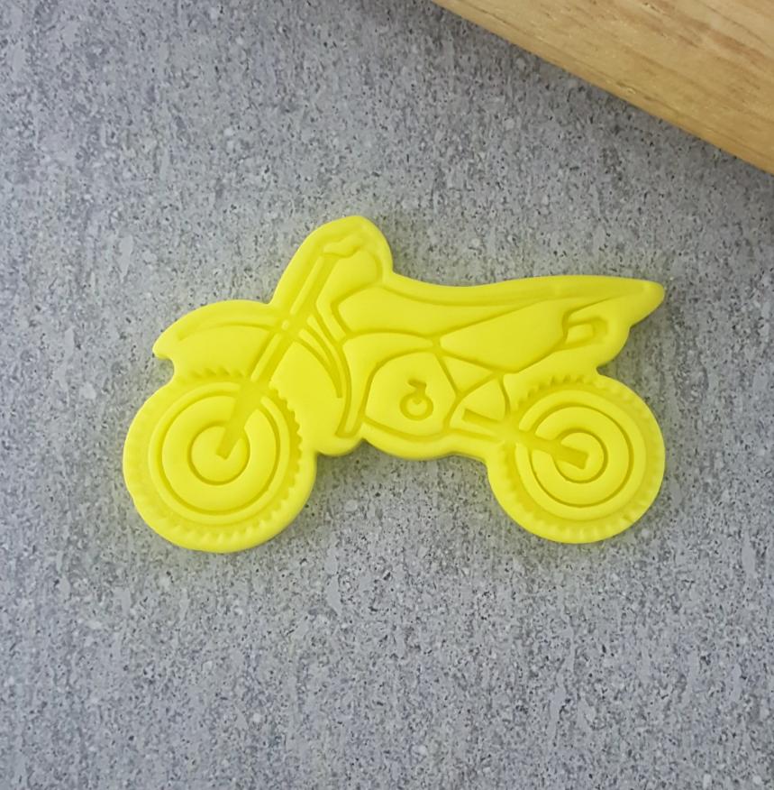 Dirt Bike Embosser & Cookie/Biscuit Cutter Set