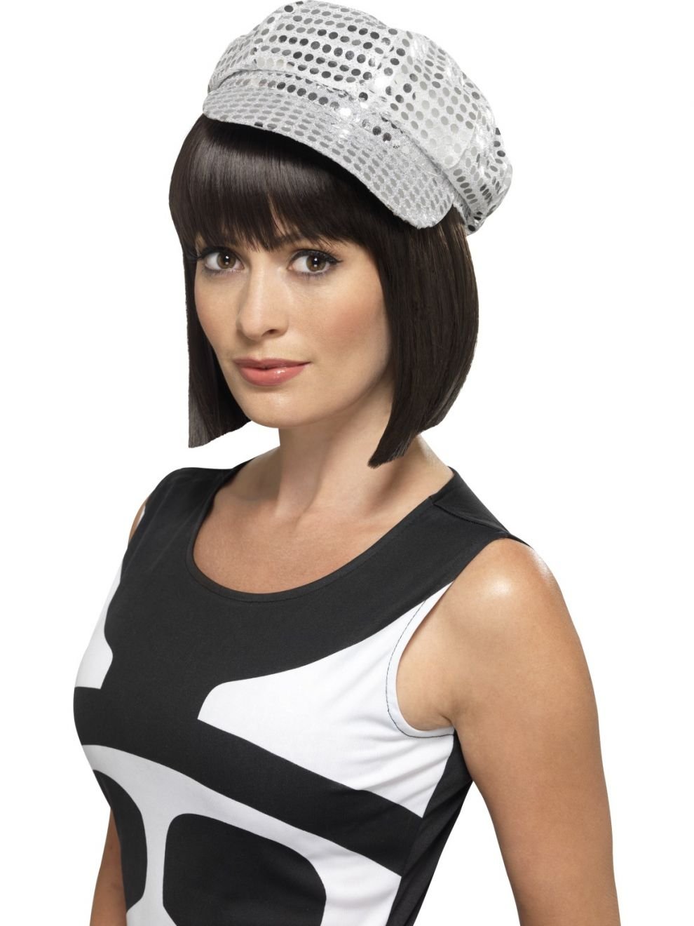 Beret Disco Silver Sequin