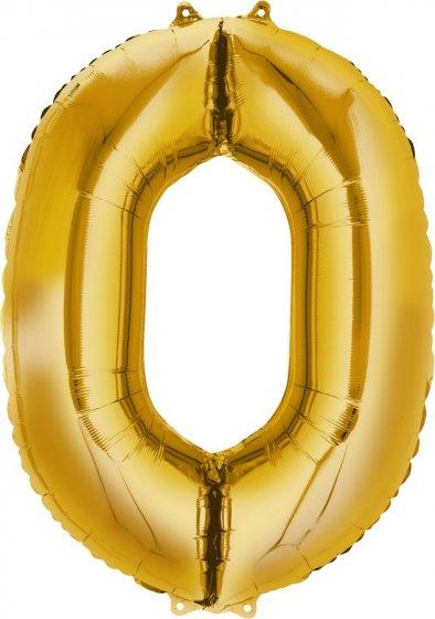 Balloon Foil Number 0 Gold 40cm