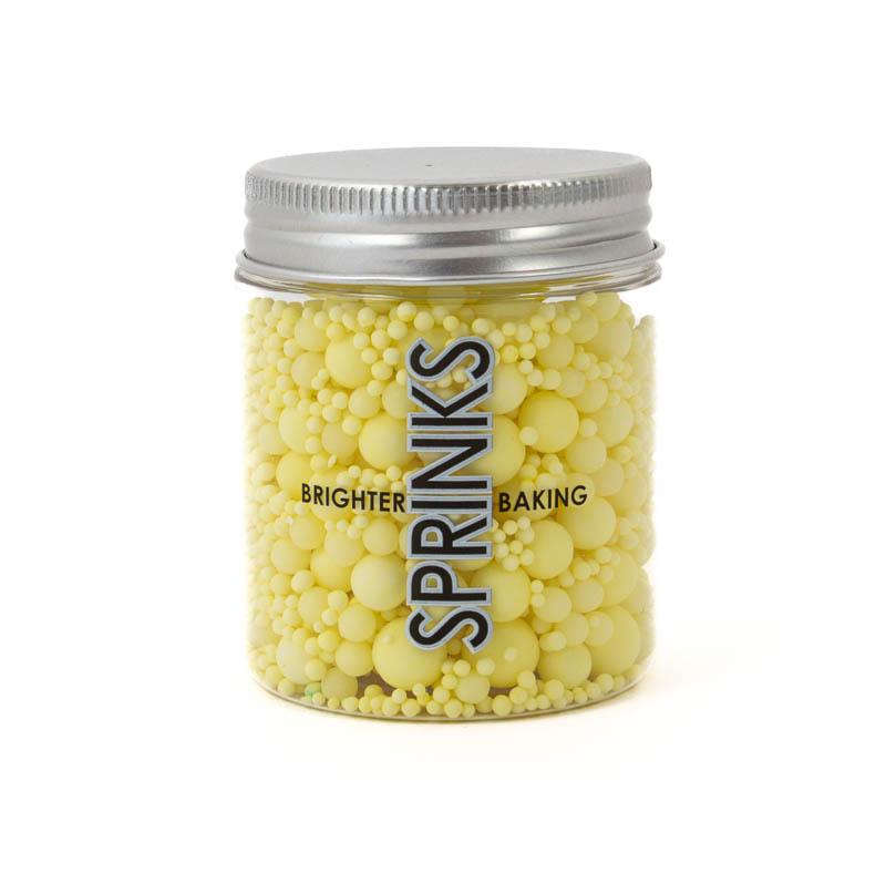 Round Ball Sprinkles Pastel Lemon Bubble Bubble 65g