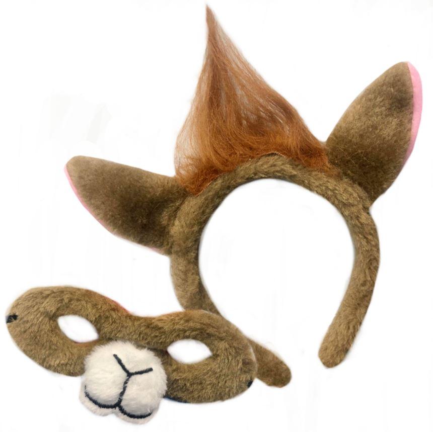Animal Costume Headband & Mask Set Alpaca/Camel/Llama