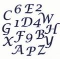 Cutter Script Alphabet Lettering Upper Case And Number Tappit FMM