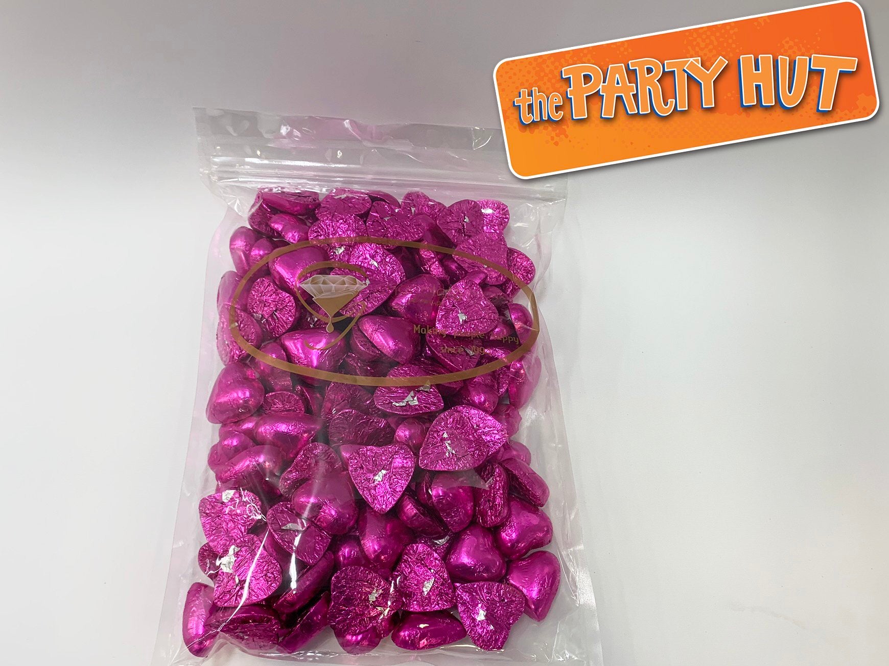 Chocolate Hearts Hot Pink 1kg