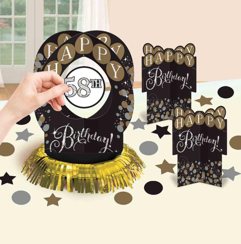 Table Decoration Kit Sparkling Celebration Add Any Age