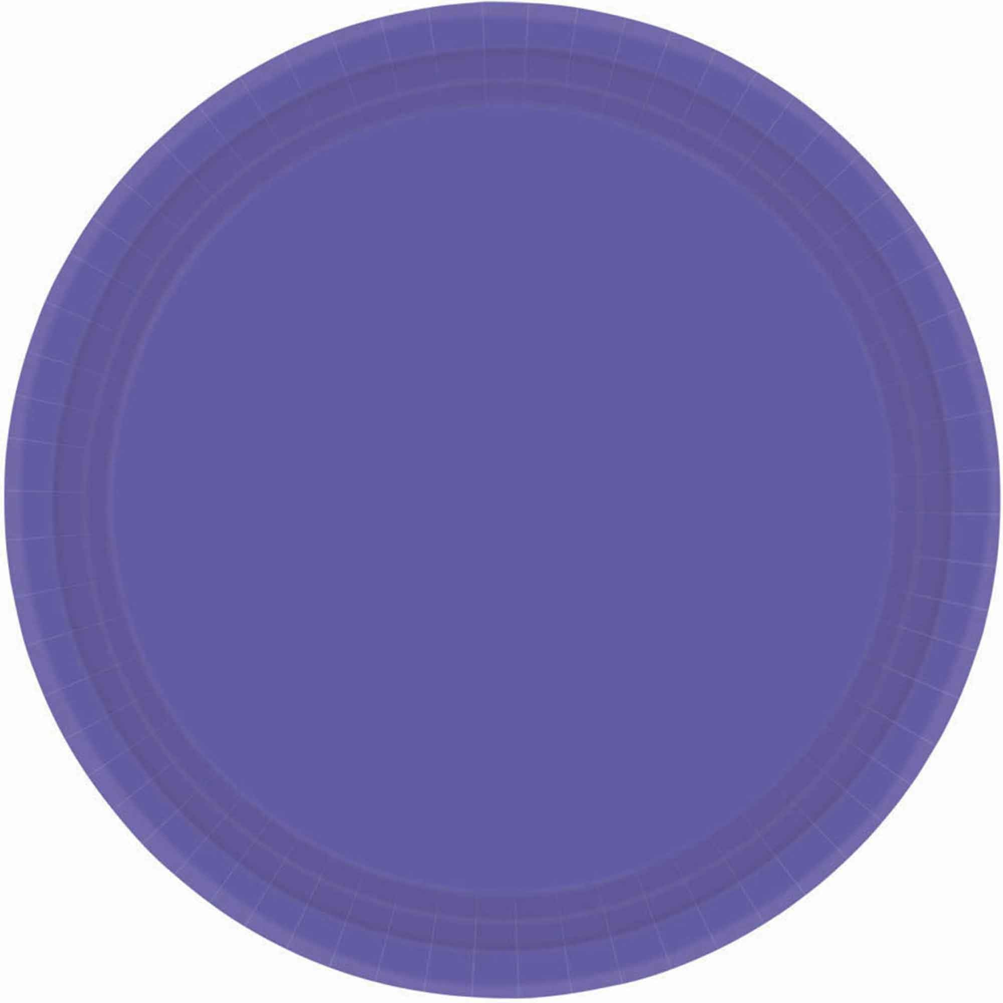 Paper Plates 23cm New Purple Round 20 Pack