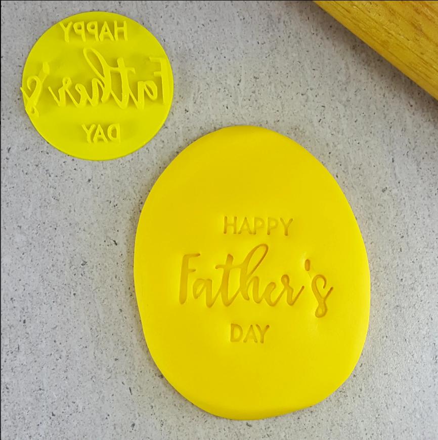 Happy Fathers Day Cookie/Biscuit Embosser Cutter (Little Biskut letter)