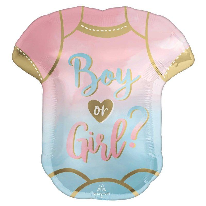 Balloon Foil Supershape The Big Reveal Boy Or Girl? 66cm X 55cm