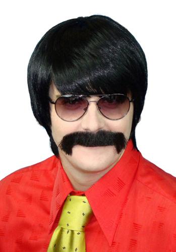 Wig 70s Mod Guy Black