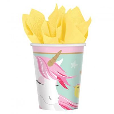 Magical Unicorn Cups 266ml Pk/8