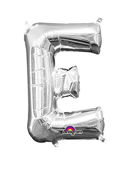 Balloon Foil Letter E Silver 40cm