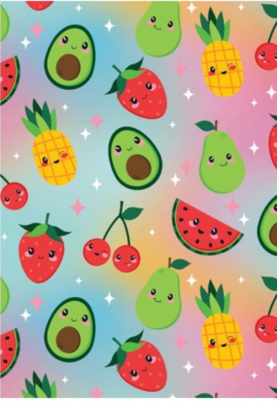 Gift Wrapping Paper Avocados And Fruity Friends
