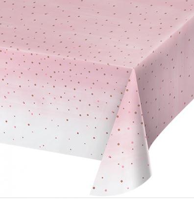 Rose All Day Tablecover Dots All Over Print Rose Gold Foil 137cm X 259cm
