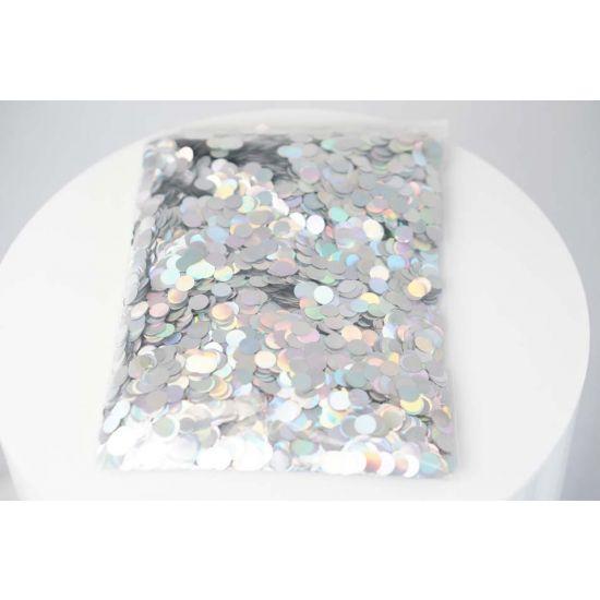 Confetti Round 1cm Shimmer Rainbow Iridescent 250g