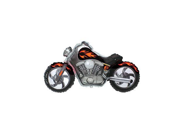 Balloon Foil Shape Motorbike Black 115cm
