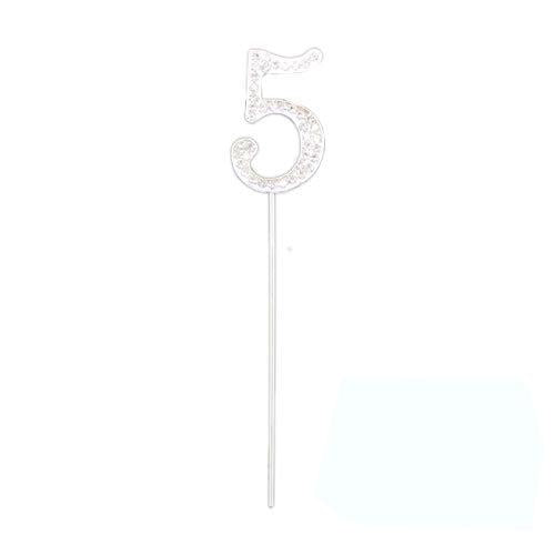 Topper 4cm Diamante Number 5