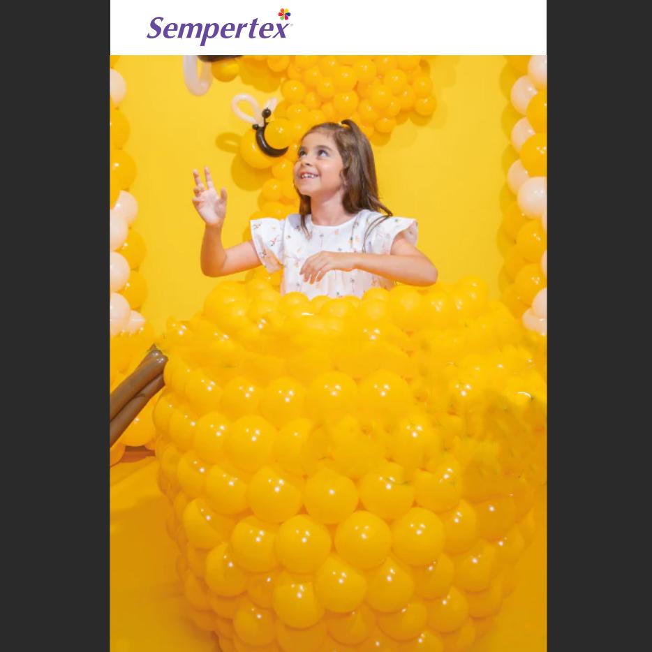 Latex Balloon 12cm Fashion Honey Yellow Pk 50