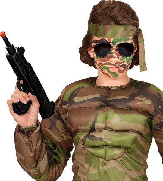 Costume Prop Plastic Uzi With Machine Gun Sound Novelty 38cm
