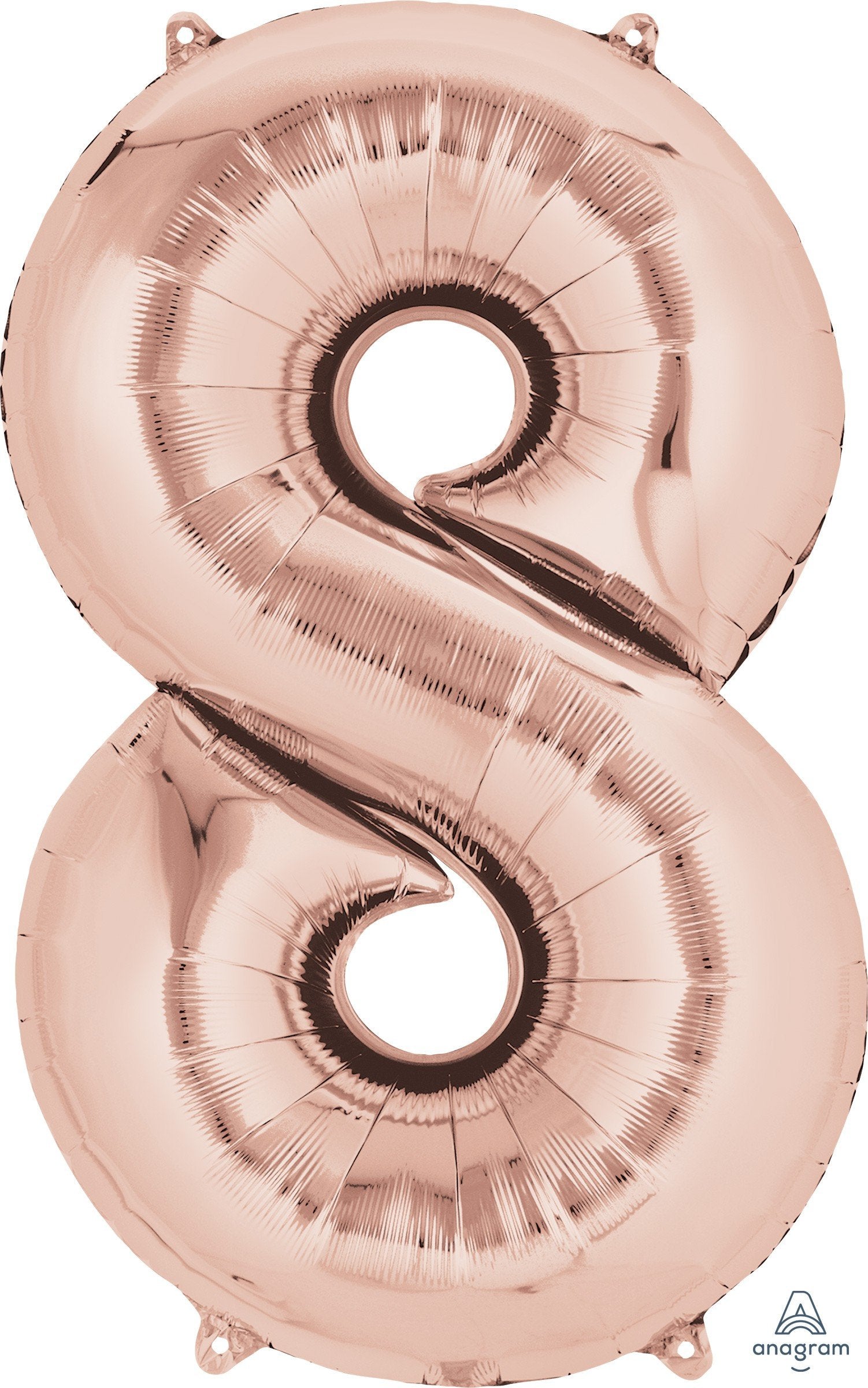 Balloon Foil Megaloon Num 8 Rose 86cm-Discontinued Line: Last Chance Buy