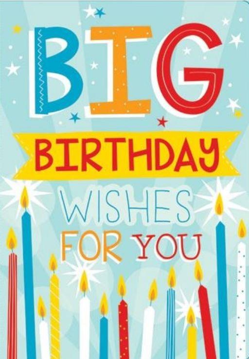 Greeting Card Larger Than Life Happy Birthday Wishes