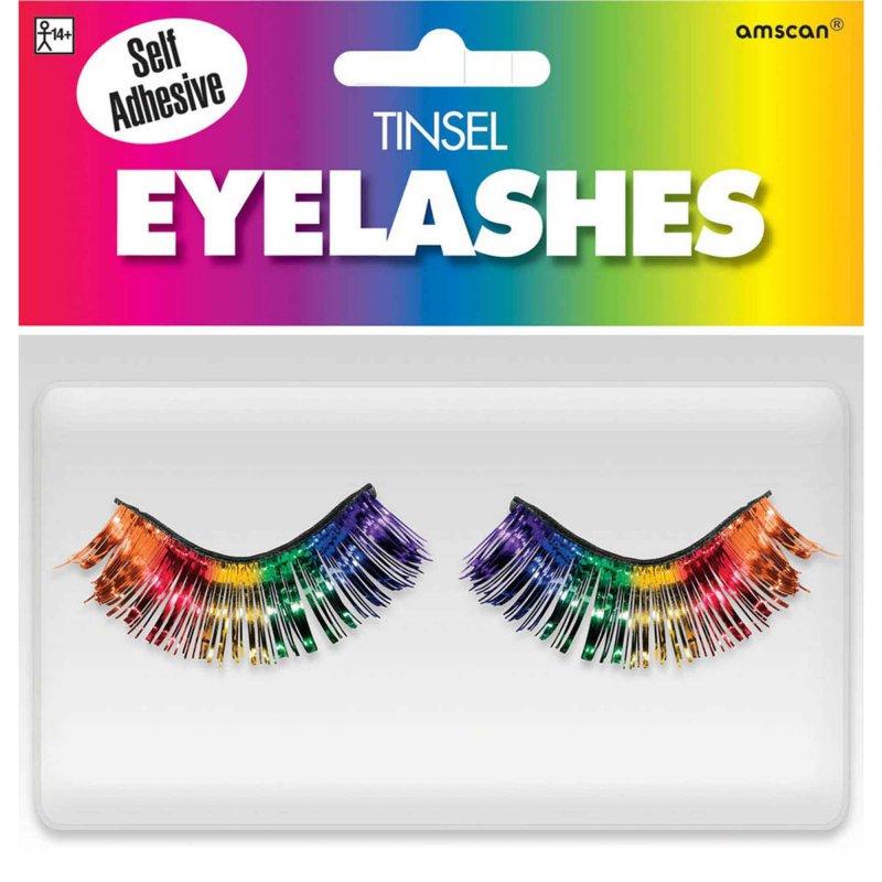 Eyelashes Tinsel Rainbow False Self Adhesive