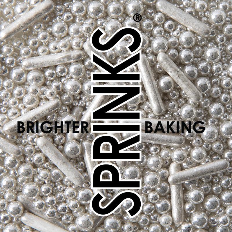 Edible Decorations Sprinkles Silver Bubble & Bounce 75g Cake/Cookie/Cupcake