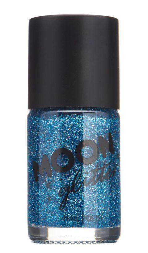 Holographic Nail Polish Blue 14mL Moon Glow Cosmetics