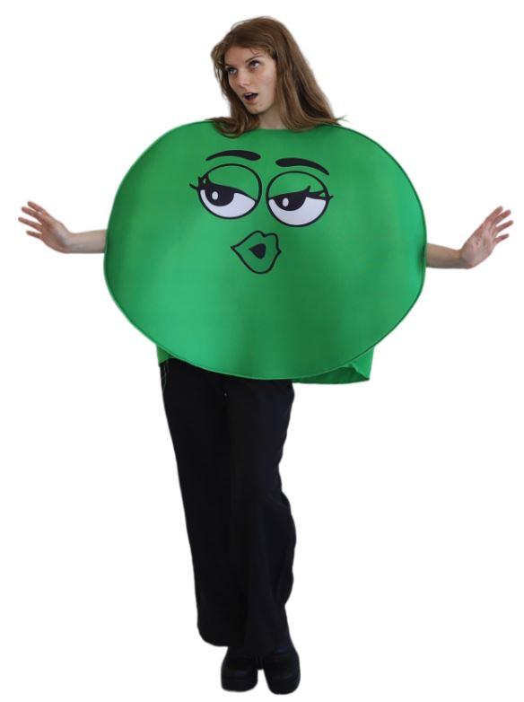 Costume Adult Coloured Chocolate Green Comical/Funny One Size