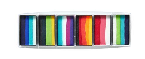 Face & Bodyart Paint Fun Stroke Rainbow Burst Kit Palette Professional