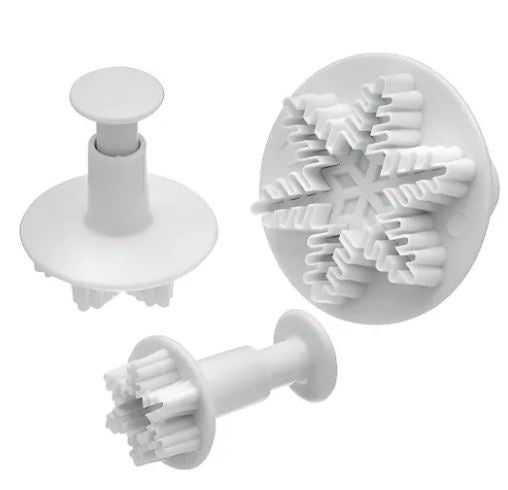 Plunger Cutters Snowflake Set of 3 Cake Decorating