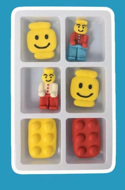 Edible Icing Decorations Lego Pk/6