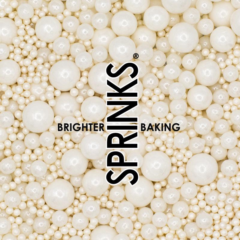 Round Ball Sprinkles Pearl White Bubble Bubble 75g