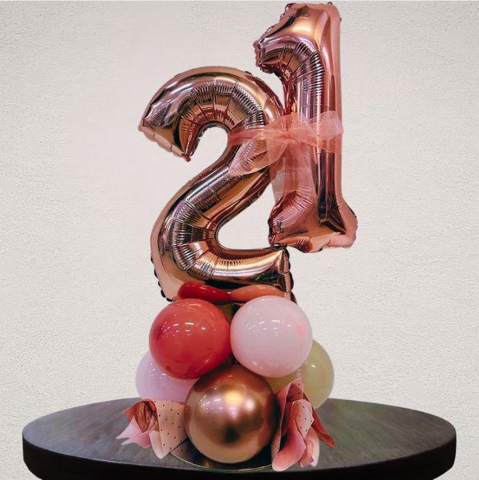 Elegant Numbers Balloon Design