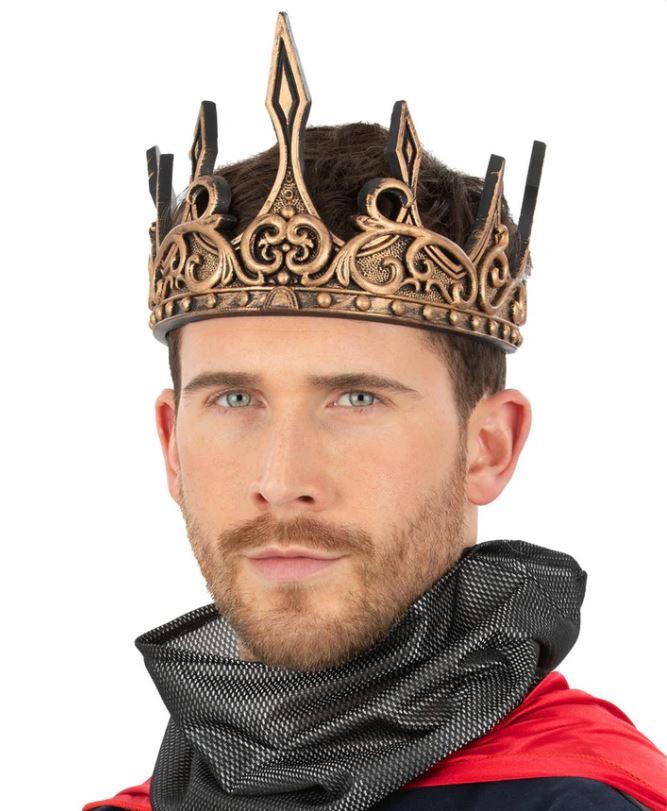 Costume Accessory Gold Crown Medieval King/Queen Prince Viking