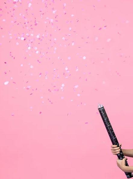 Large Gender Reveal Pink Tissue Confetti/Popper 60cm Cannon Ready To Pop