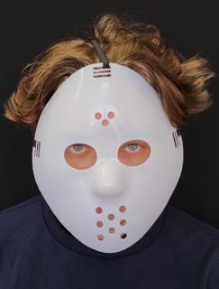 Mask Hockey White Mechanic Costume Accessory