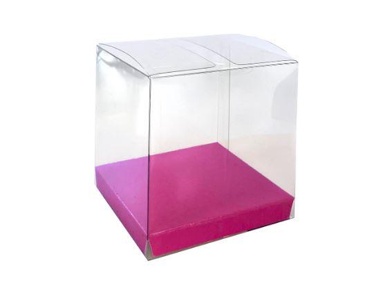 Favour Loot Gift Box Clear - Flamingo Pink Pk 10