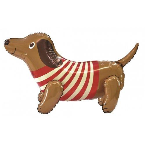 Balloon Foil Standing Airz Dachshund Dog 68cm x 42cm x 32cm Air Fill Only
