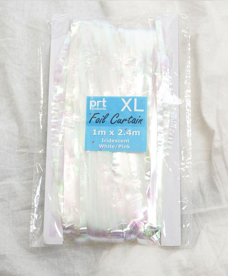 Curtain Iridescent White/Pink Mylar Extra Large 1m X 2.4m