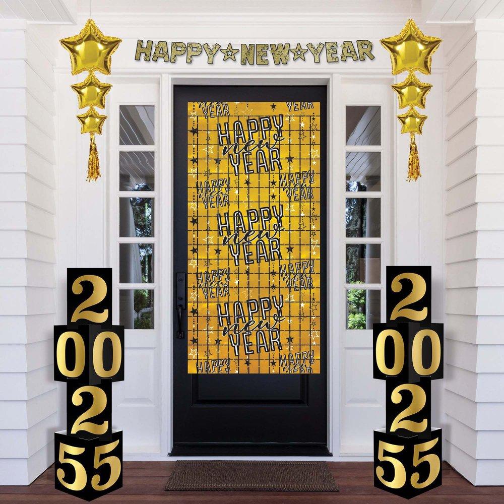 Decoration/Photo Backdrop Happy New Year Metallic Curtain 183cm x 91cm
