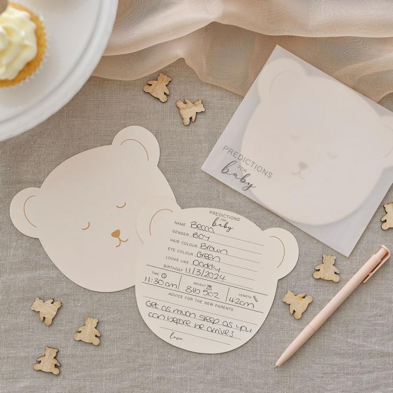 Teddy Bear Advice/Prediction Cards Baby Shower Game Pk/10