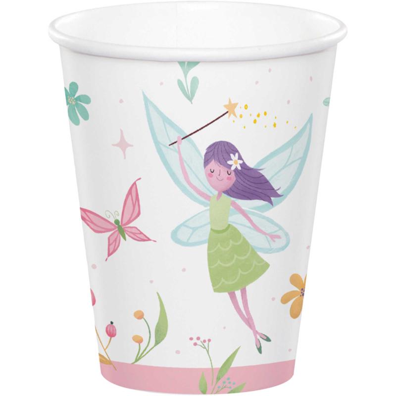 Fairy Forest Paper Cups 266ml Pk/8