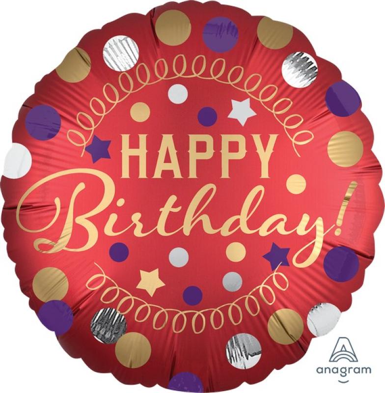Balloon Foil 45cm Red Satin Party Birthday