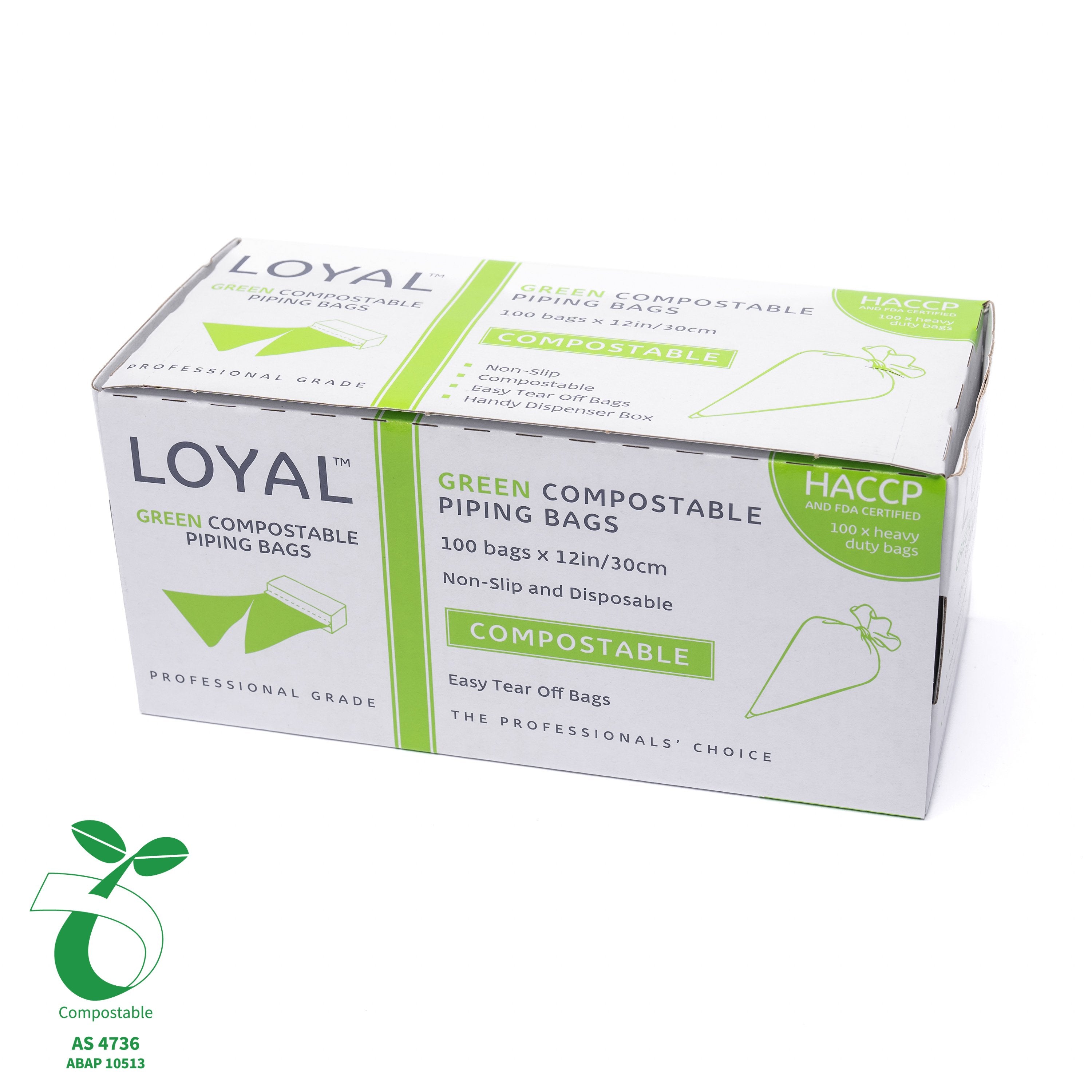 Compostable Green Piping Bags 12 Inch 30cm Pk 100 Eco Friendly