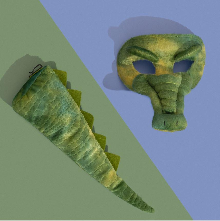Animal Costume Mask Set Deluxe Crocodile/Alligator