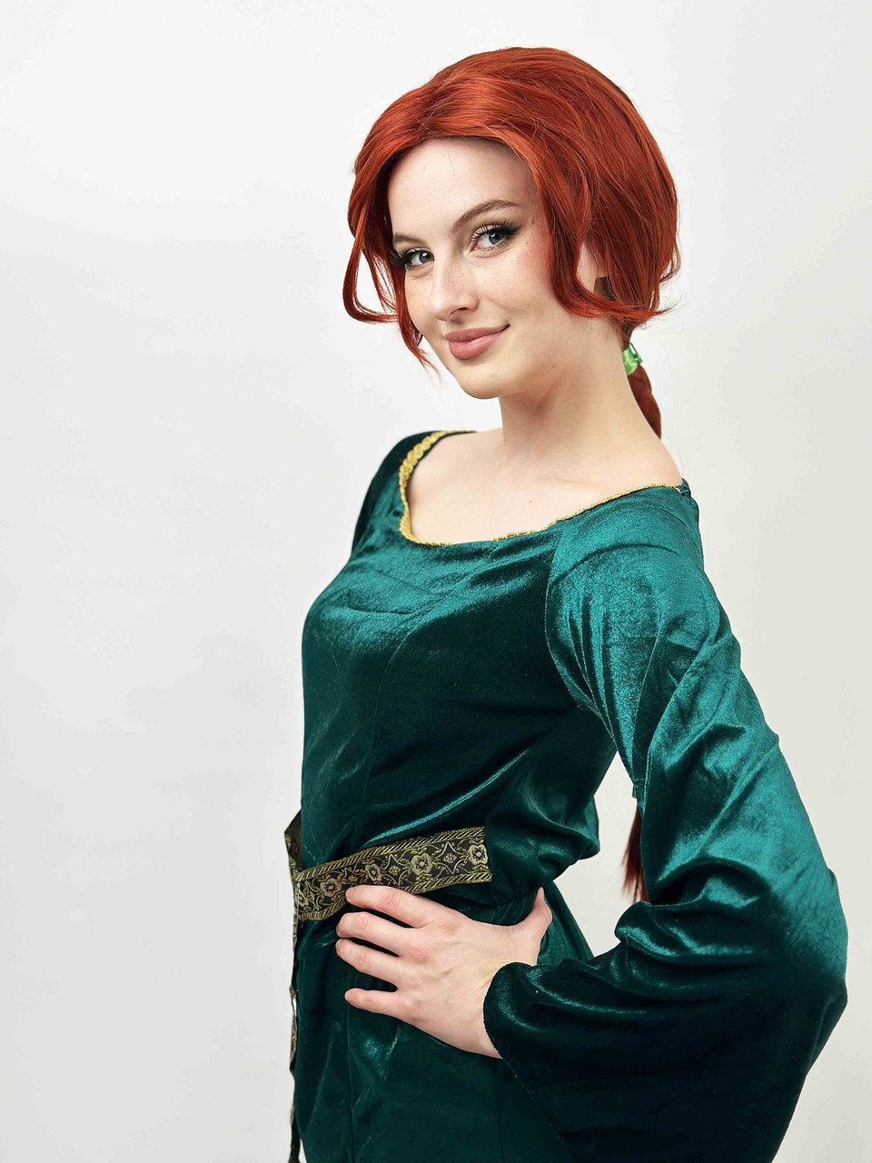 Wig Copper/Auburn/Red Long Princess Cosplay With Plait Deluxe