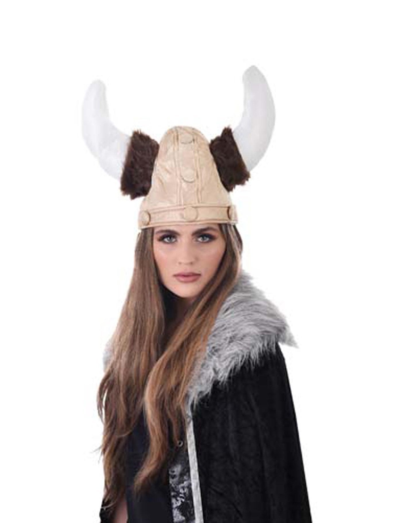 Hat Viking Norse Soft Fabric With Horns