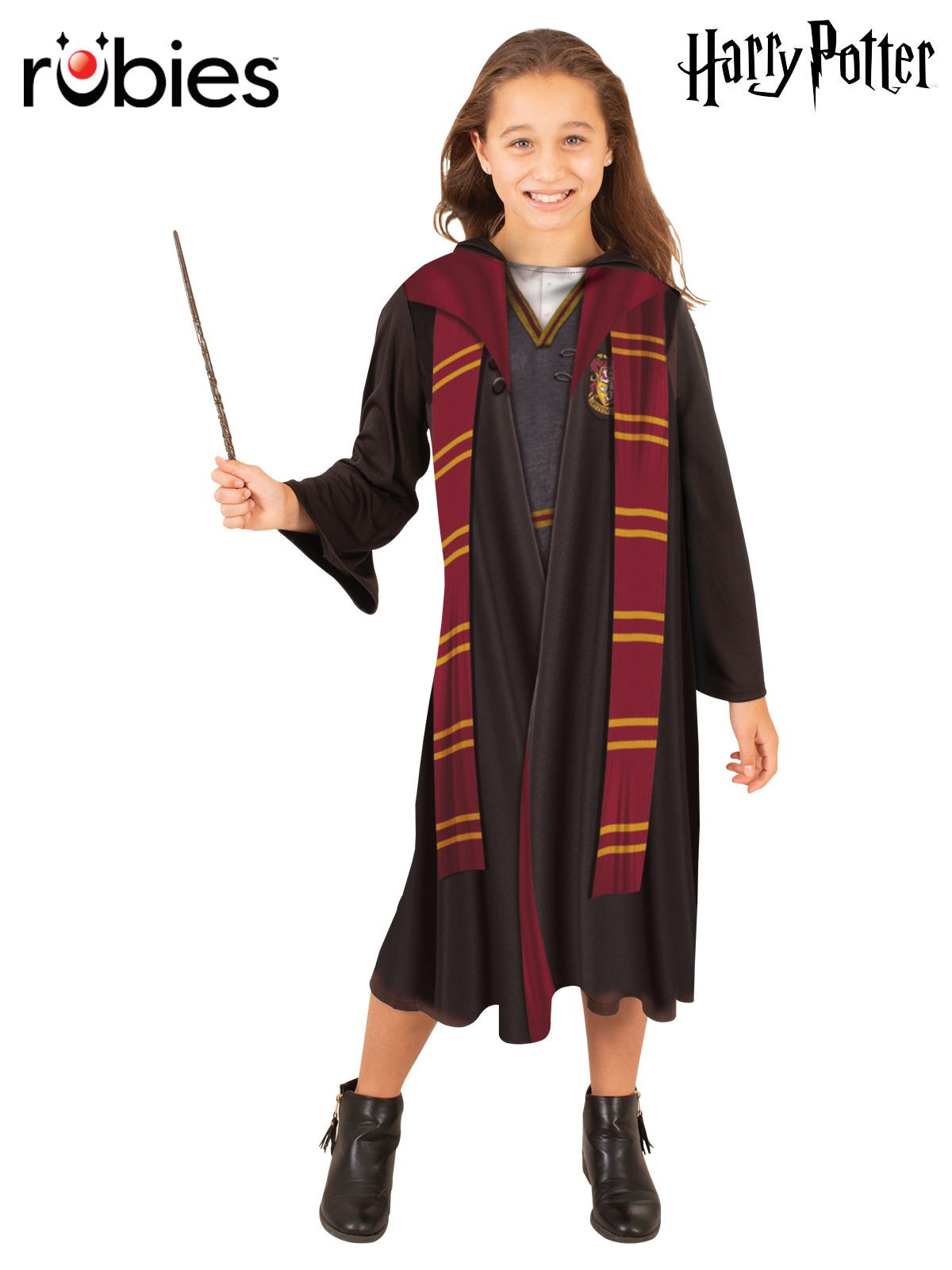 Costume Hermione (Harry Potter) Printed Sweater &  Robe With Wand 6 Years +