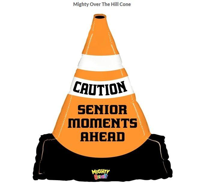 Balloon Foil Supershape Over The Hill Caution Senior Moments Ahead 69cm